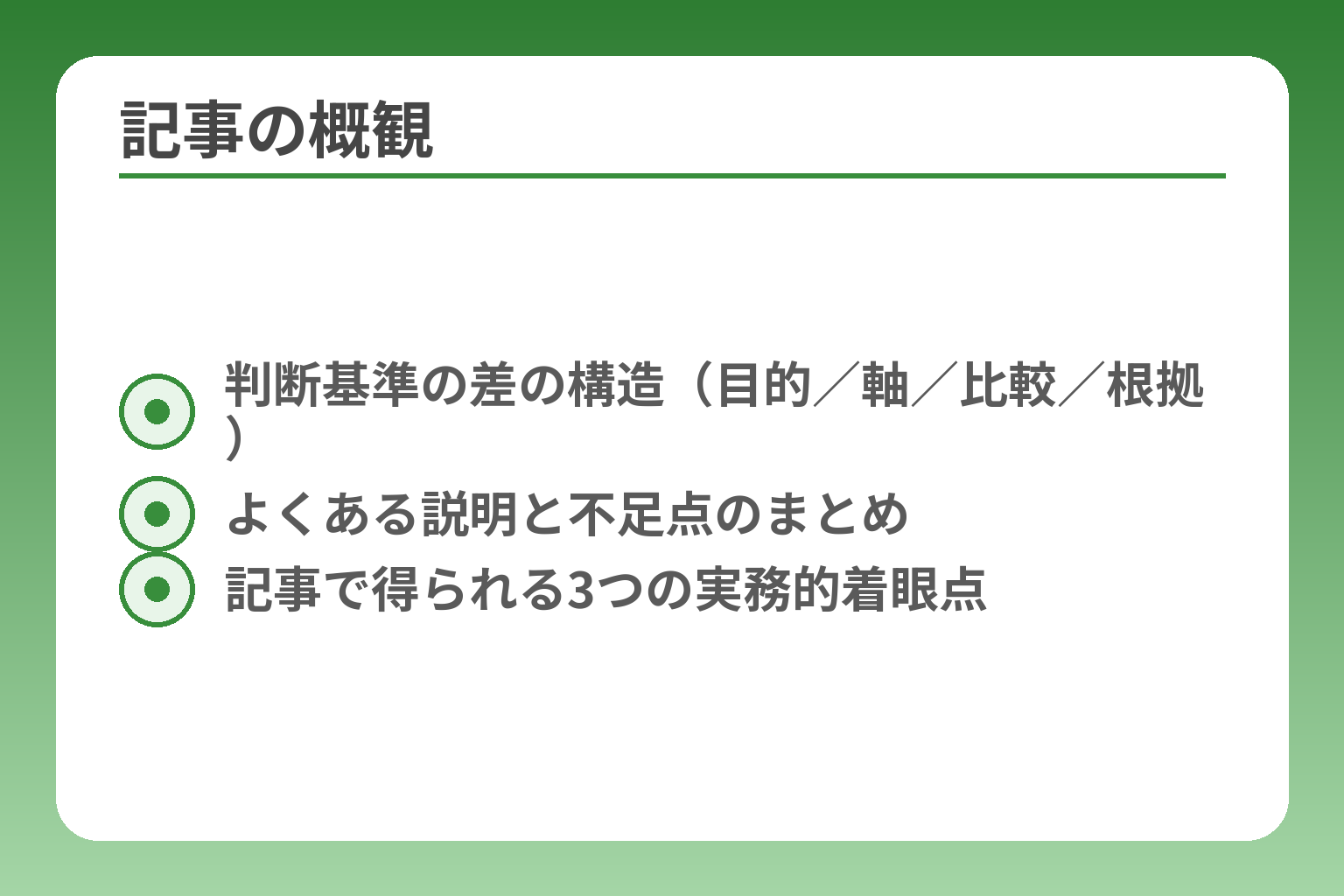 記事の概観