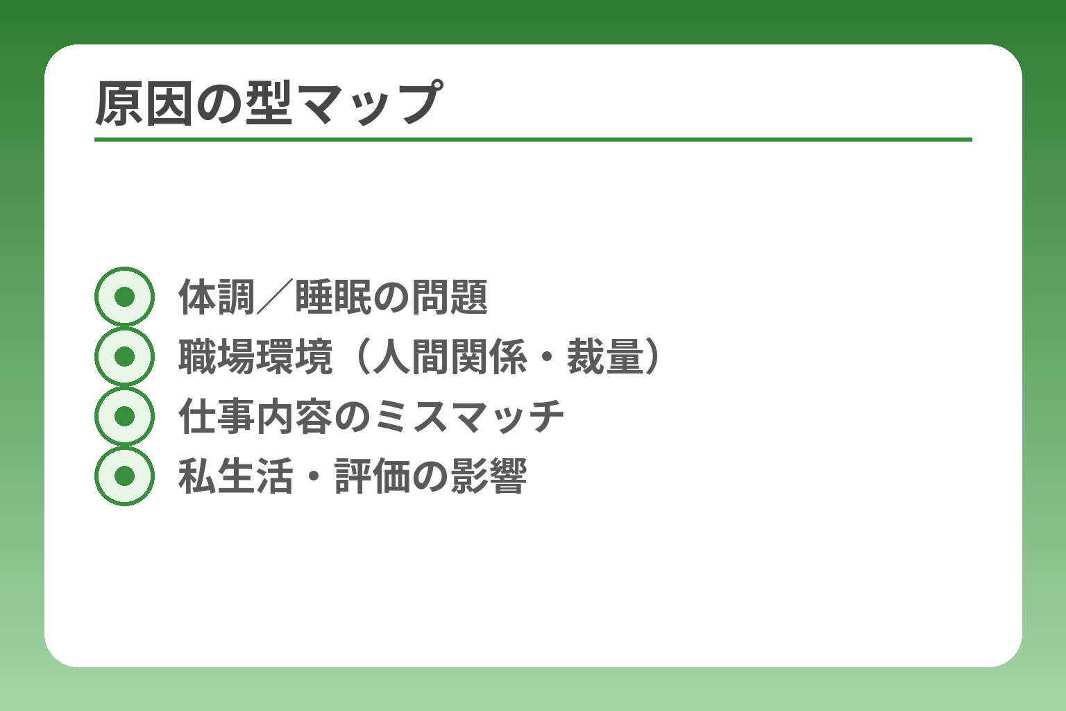 原因の型マップ