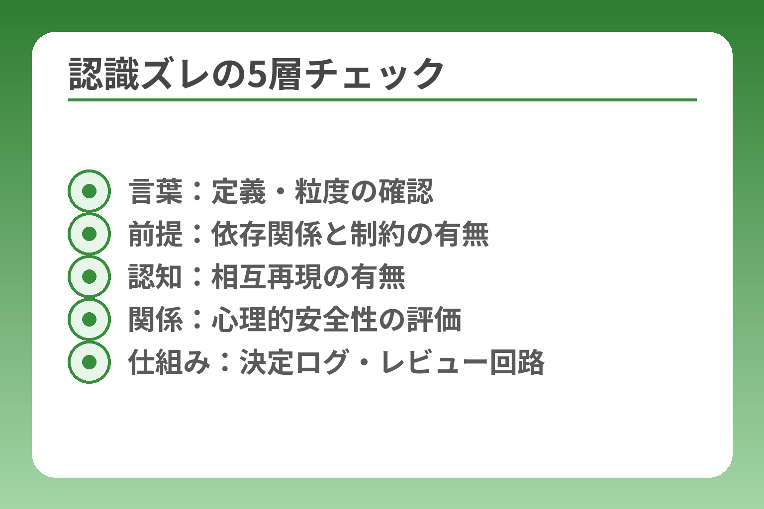 認識ズレの5層チェック
